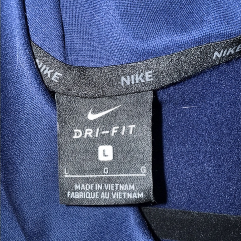 navy blue Nike Dri-FIT long-sleeve quarter-zip pullover SZ large - Picture 3 of 5